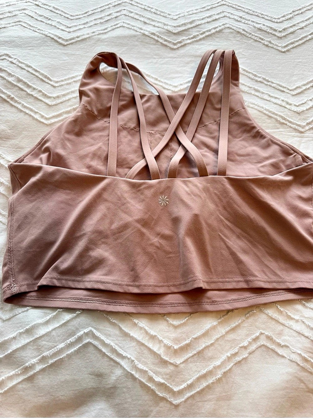 Athleta Conscious Crop Athletic Tank Top - Blush Color - Size L